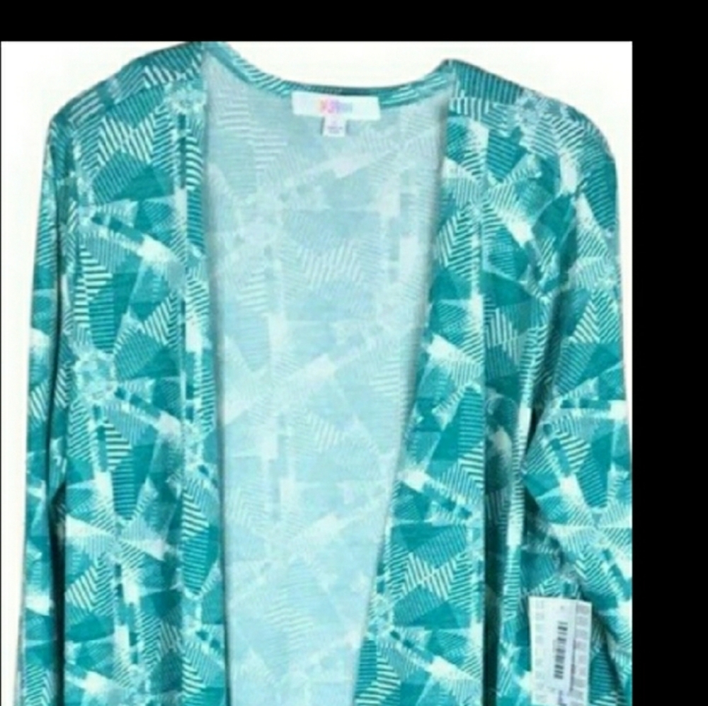 Lularoe Sarah duster Green and white size XL